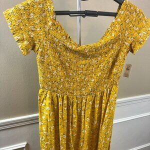 NWT Old Navy Smocked Off-Shoulder Fit & Flare Midi Dress - Large